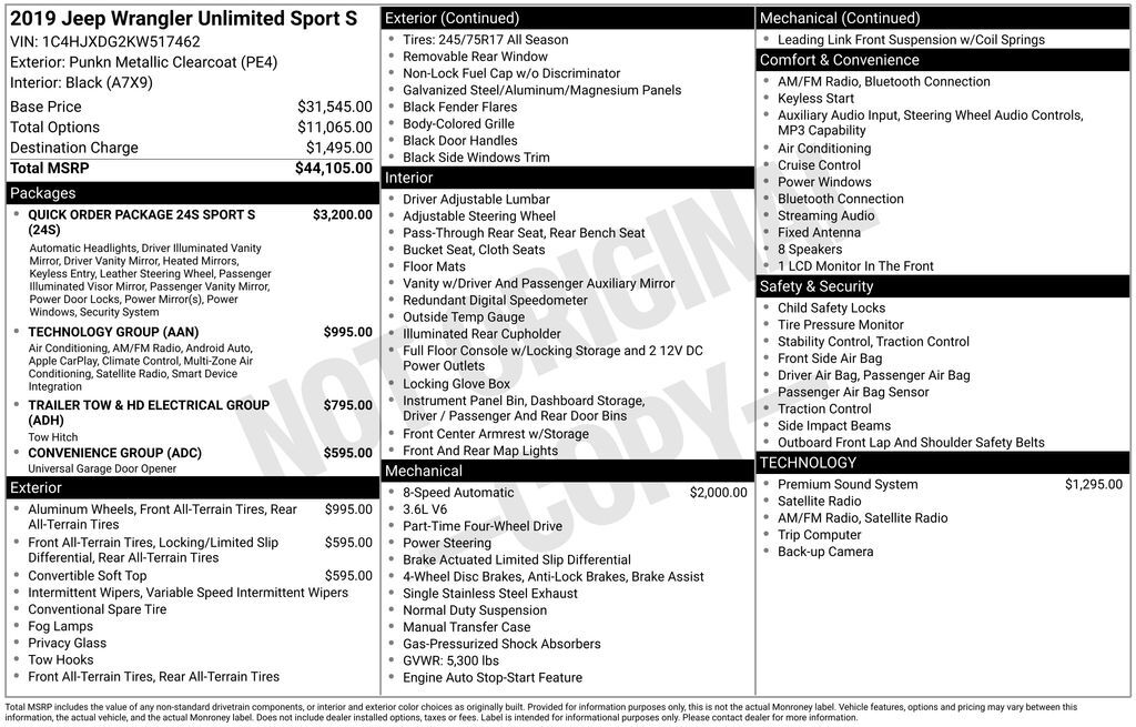 2019 Jeep Wrangler Unlimited Sport S Lakeland FL