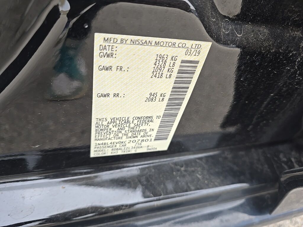 2019 Nissan Altima SL FWD Fond du Lac WI 2019 Nissan Altima SL FWD Fond du Lac WI