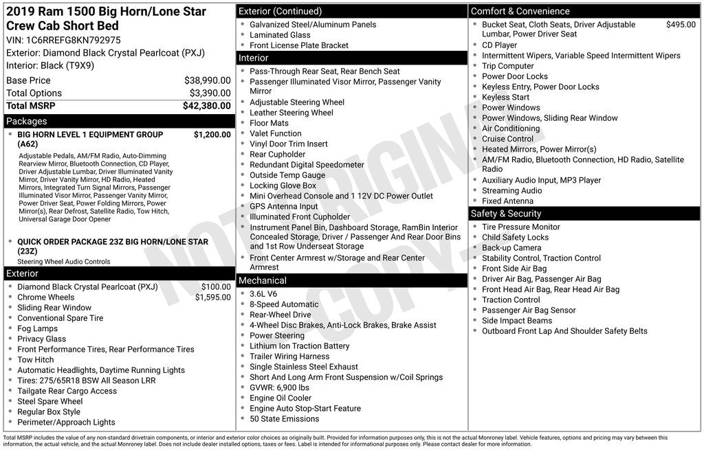 2019 Ram 1500 Big Horn/Lone Star Lakeland FL