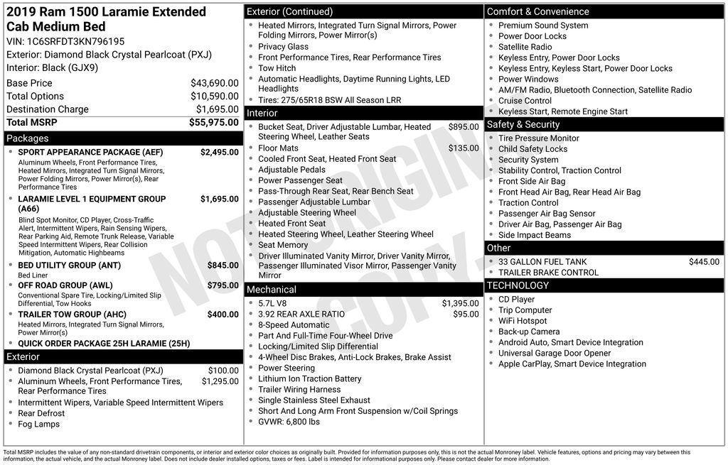 2019 Ram 1500 Laramie Lakeland FL