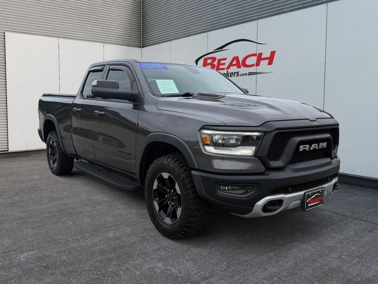 2019 Ram 1500 Rebel, HEATED SEATS, APPLE CARPLAY/ANDROID AUTO, RUNNING BOARDS, TOW PACKAGE, TOW HOOKS, POWER FOLDING MIRRORS, BACKUP CAMERA, HEATED STEERING WHEEL, POWER SLIDING REAR WINDOW, REMOTE START, CLEAN CARFAX! Norfolk VA 2019 Ram 1500 Rebel, HEATED SEATS, APPLE CARPLAY/ANDROID AUTO, RUNNING BOARDS, TOW PACKAGE, TOW HOOKS, POWER FOLDING MIRRORS, BACKUP CAMERA, HEATED STEERING WHEEL, POWER SLIDING REAR WINDOW, REMOTE START, CLEAN CARFAX! Norfolk VA