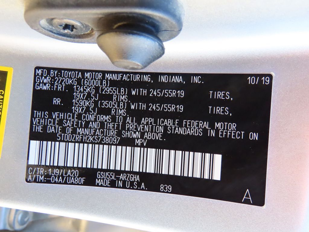 2019 Toyota Highlander Limited Platinum