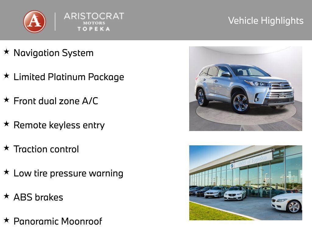 2019 Toyota Highlander Limited Platinum