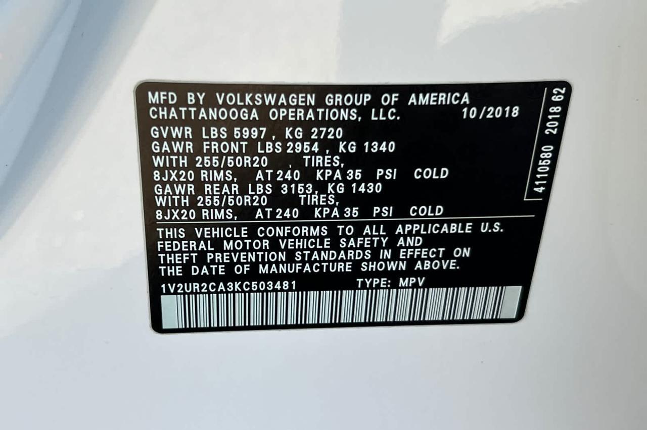 2019 Volkswagen Atlas 3.6L V6 SE w/Technology Roseville CA