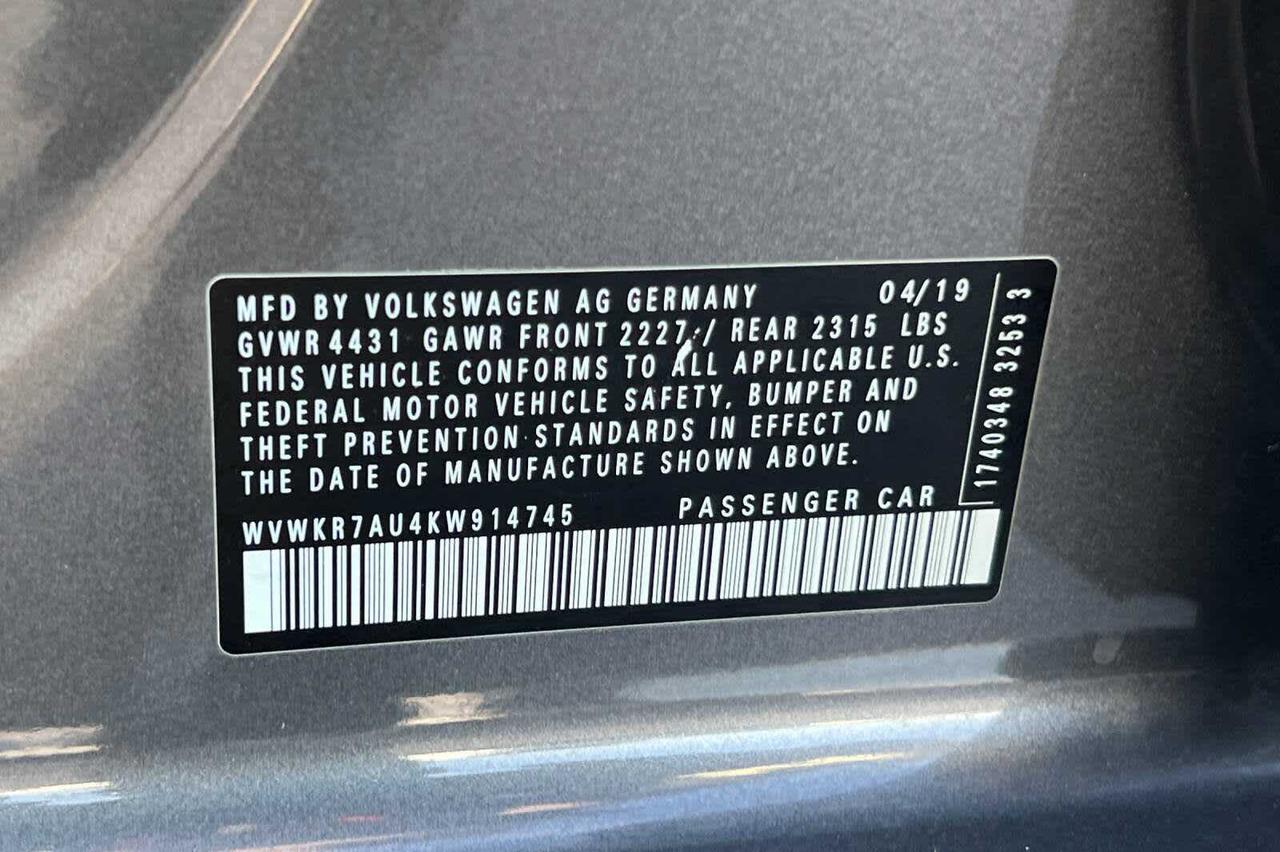 2019 Volkswagen e-Golf SE Roseville CA