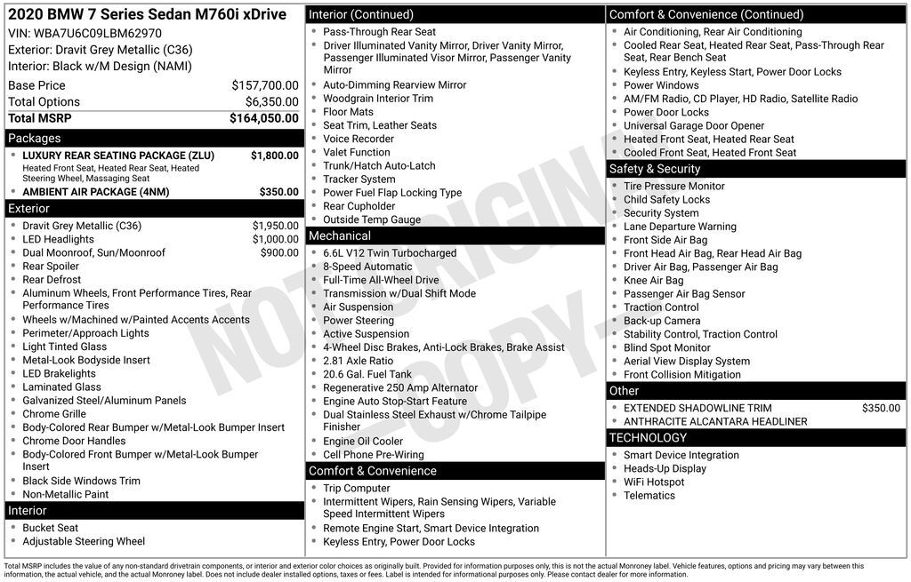2020 BMW 7 Series M760i Lakeland FL