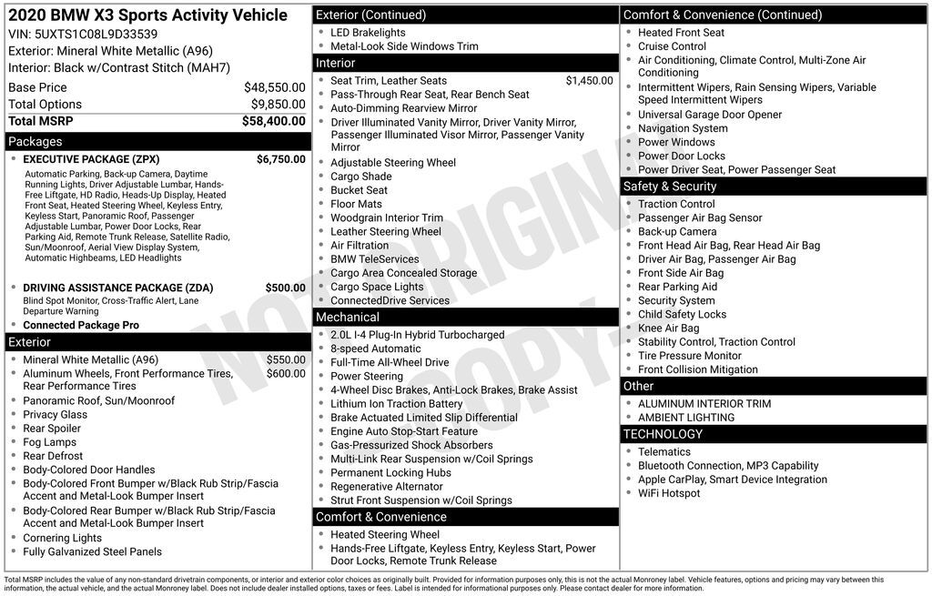 2020 BMW X3 xDrive30e Lakeland FL