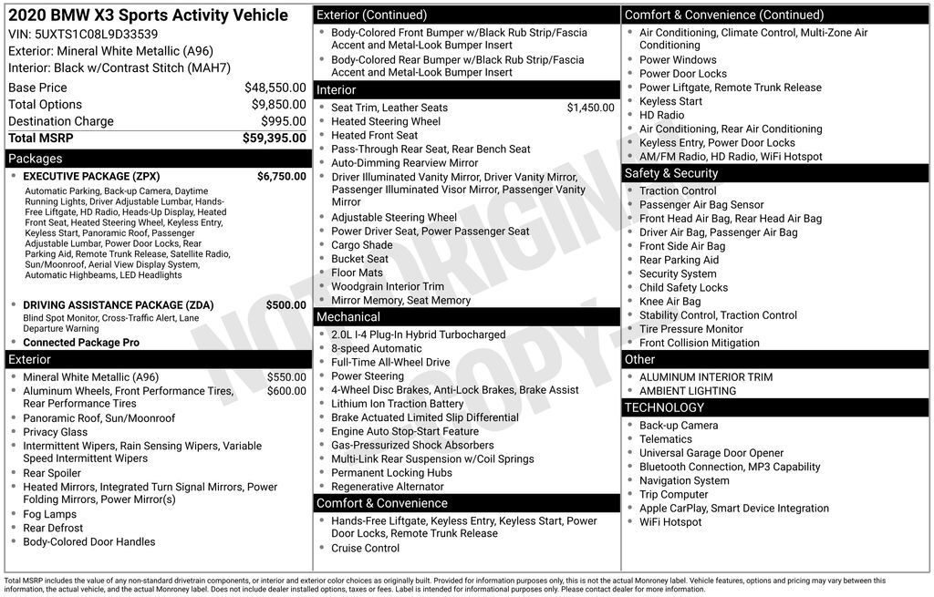 2020 BMW X3 xDrive30e Lakeland FL