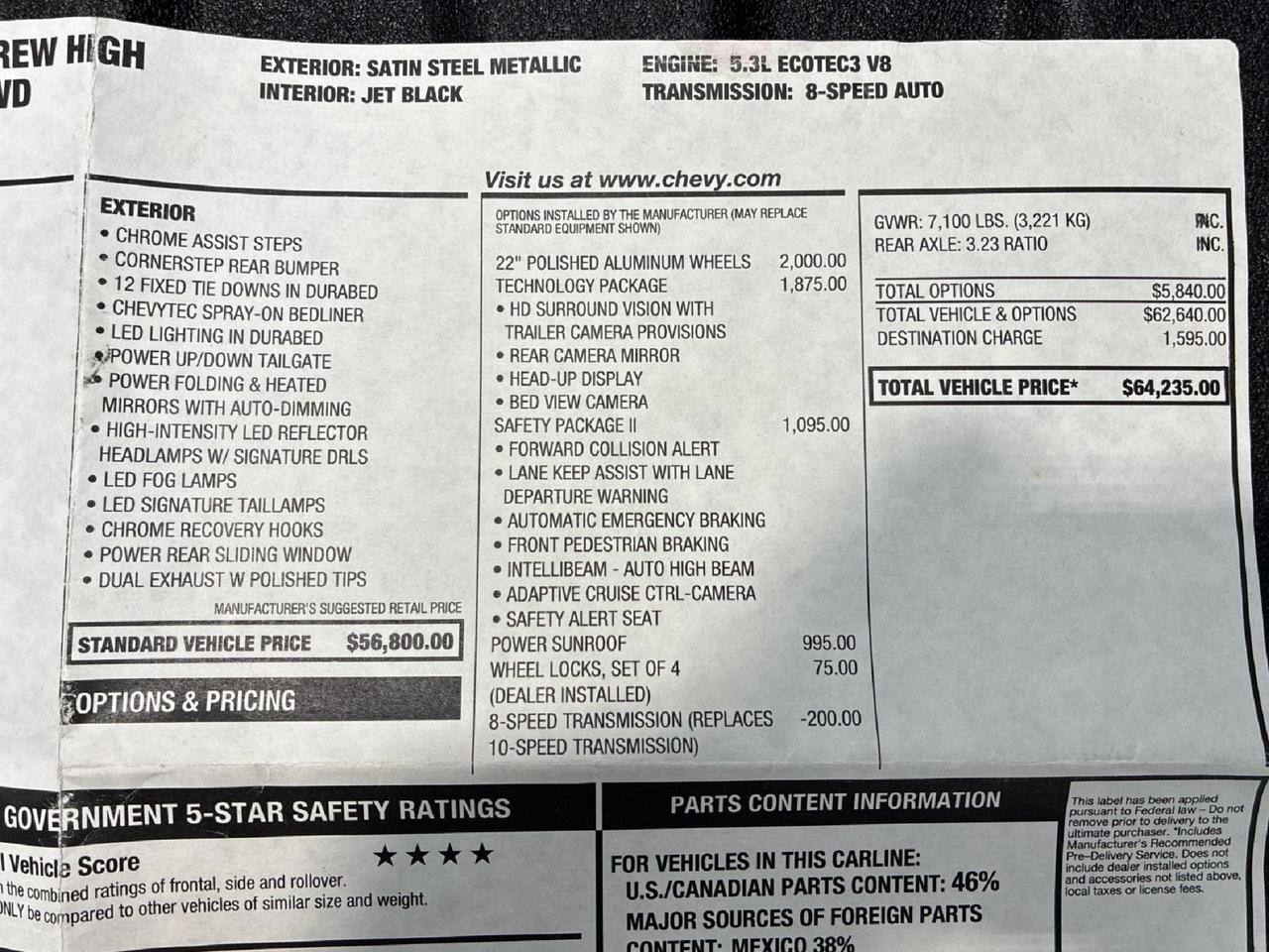 2020 Chevrolet Silverado 1500 High Country, Tech Pkg, Safety Pkg II, Sunroof, Fuel Off-Road Wheels, BFG All-Terrains Houston TX 2020 Chevrolet Silverado 1500 High Country, Tech Pkg, Safety Pkg II, Sunroof, Fuel Off-Road Wheels, BFG All-Terrains Houston TX