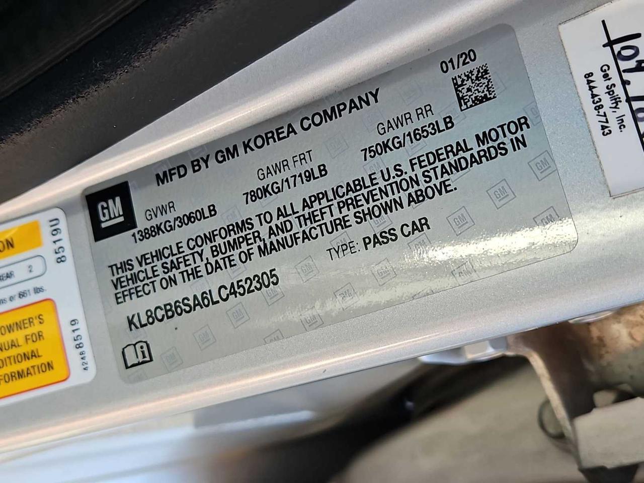 2020 Chevrolet Spark LS Irving TX 2020 Chevrolet Spark LS Irving TX