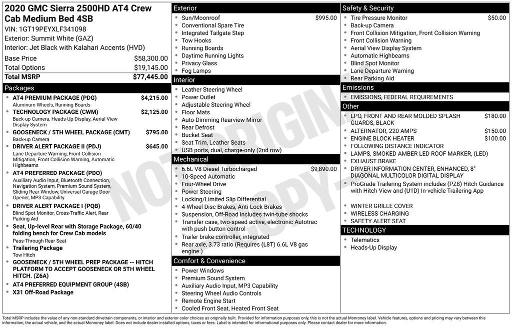 2020 GMC Sierra 2500HD AT4 Lakeland FL