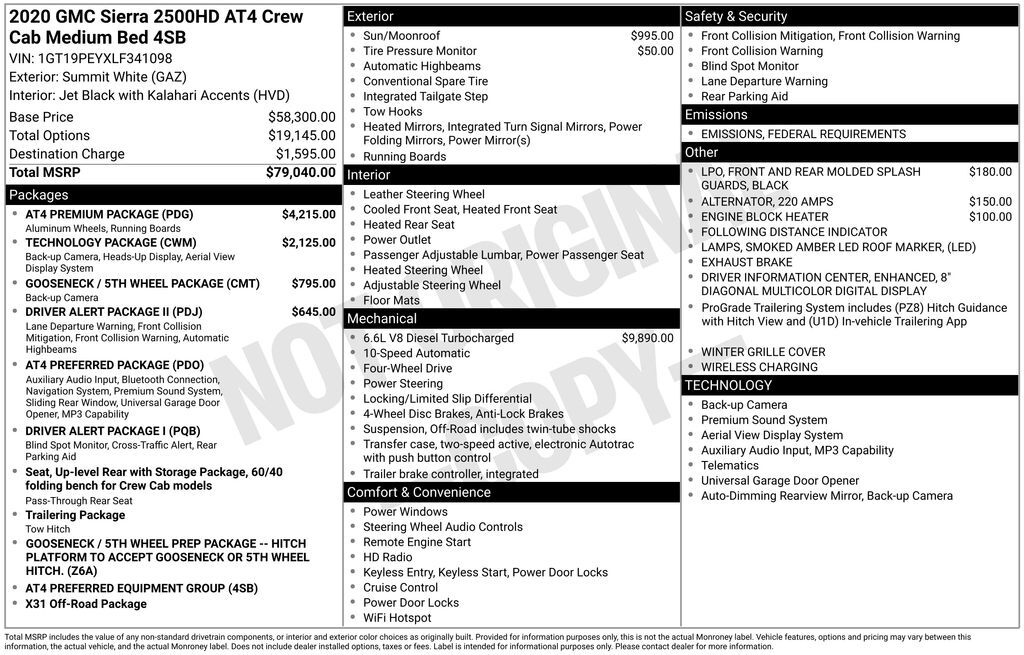 2020 GMC Sierra 2500HD AT4 Lakeland FL