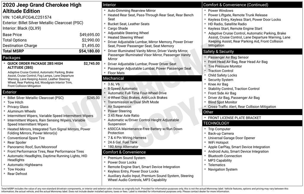 2020 Jeep Grand Cherokee High Altitude Lakeland FL