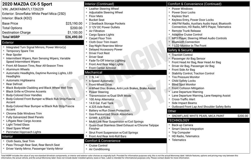 2020 MAZDA CX-5 Sport Lakeland FL