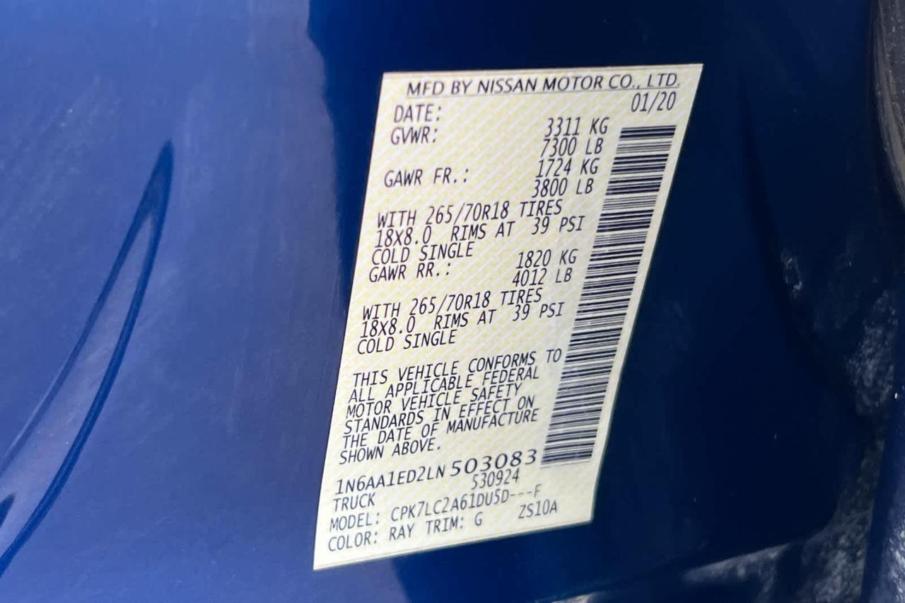 2020 Nissan Titan SV Roseville CA