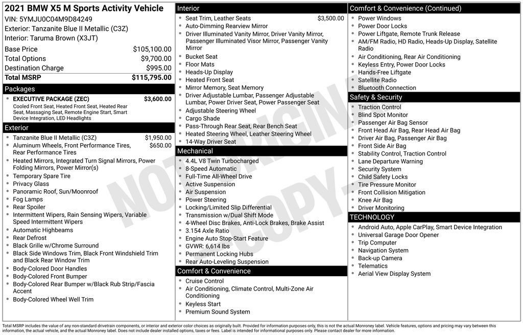 2021 BMW X5 M Base Lakeland FL