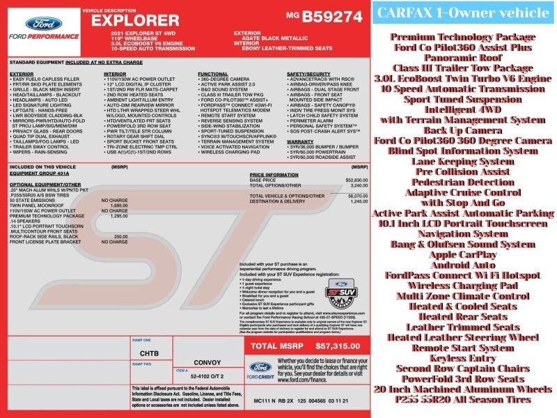 2021 Ford Explorer ST AWD 2021 Ford Explorer ST AWD