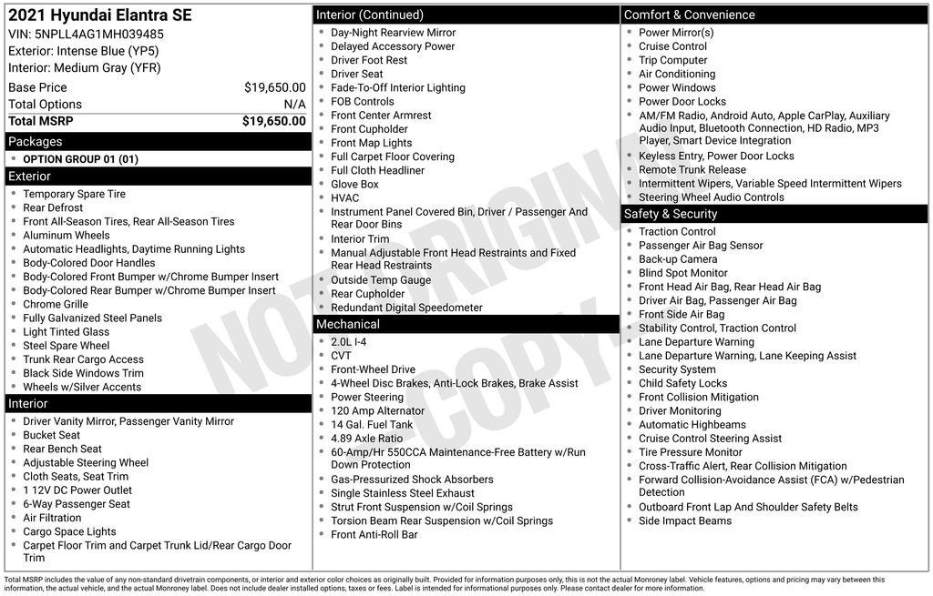2021 Hyundai Elantra SE Lakeland FL