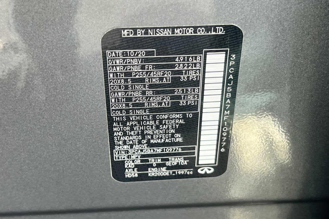2021 INFINITI QX50 LUXE Roseville CA