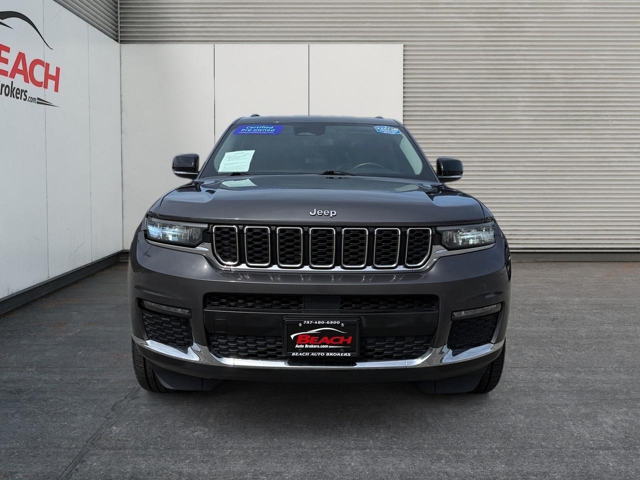 2021 Jeep Grand Cherokee L Limited, HEATED SEATS, MOONROOF, APPLE CARPLAY/ANDROID AUTO, 3RD ROW, ALPINE SPEAKERS, UNIVERSAL GARAGE DOOR OPENER, TOW PACKAGE, POWER/HEATED MIRRORS, REMOTE START, CLEAN CARFAX! Norfolk VA 2021 Jeep Grand Cherokee L Limited, HEATED SEATS, MOONROOF, APPLE CARPLAY/ANDROID AUTO, 3RD ROW, ALPINE SPEAKERS, UNIVERSAL GARAGE DOOR OPENER, TOW PACKAGE, POWER/HEATED MIRRORS, REMOTE START, CLEAN CARFAX! Norfolk VA