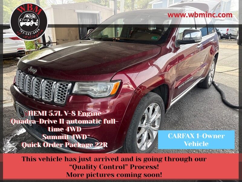 2021 Jeep Grand Cherokee Summit 4WD w/ Quick Order Package 22R 2021 Jeep Grand Cherokee Summit 4WD w/ Quick Order Package 22R