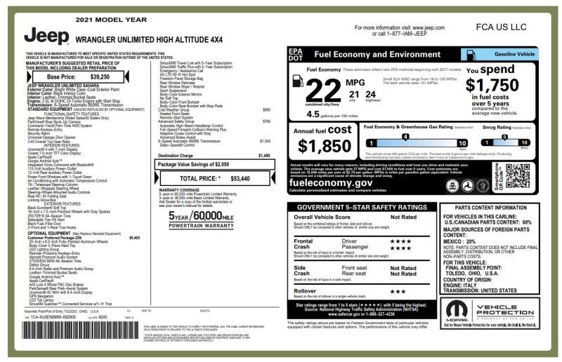 2021 Jeep Wrangler Unlimited Sahara High Altitude Whitinsville MA 2021 Jeep Wrangler Unlimited Sahara High Altitude Whitinsville MA