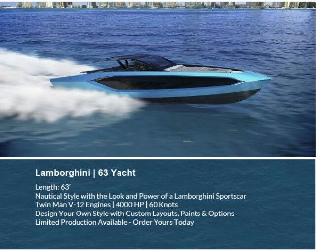 2021 Lamborghini Technomar for Lamborghini LY 63 San Clemente CA