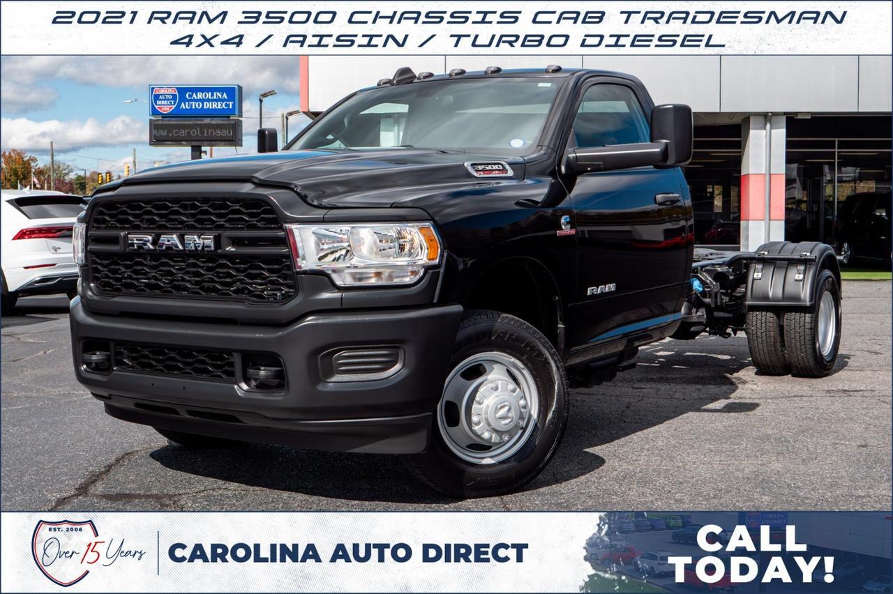 2021 Ram 3500 Chassis Cab Tradesman 4X4 / AISIN / Turbo Diesel / Tow Package! Lincolnton NC 2021 Ram 3500 Chassis Cab Tradesman 4X4 / AISIN / Turbo Diesel / Tow Package! Lincolnton NC