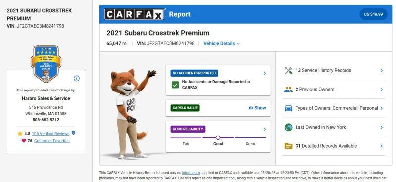 2021 Subaru Crosstrek Premium Webster MA 2021 Subaru Crosstrek Premium Webster MA