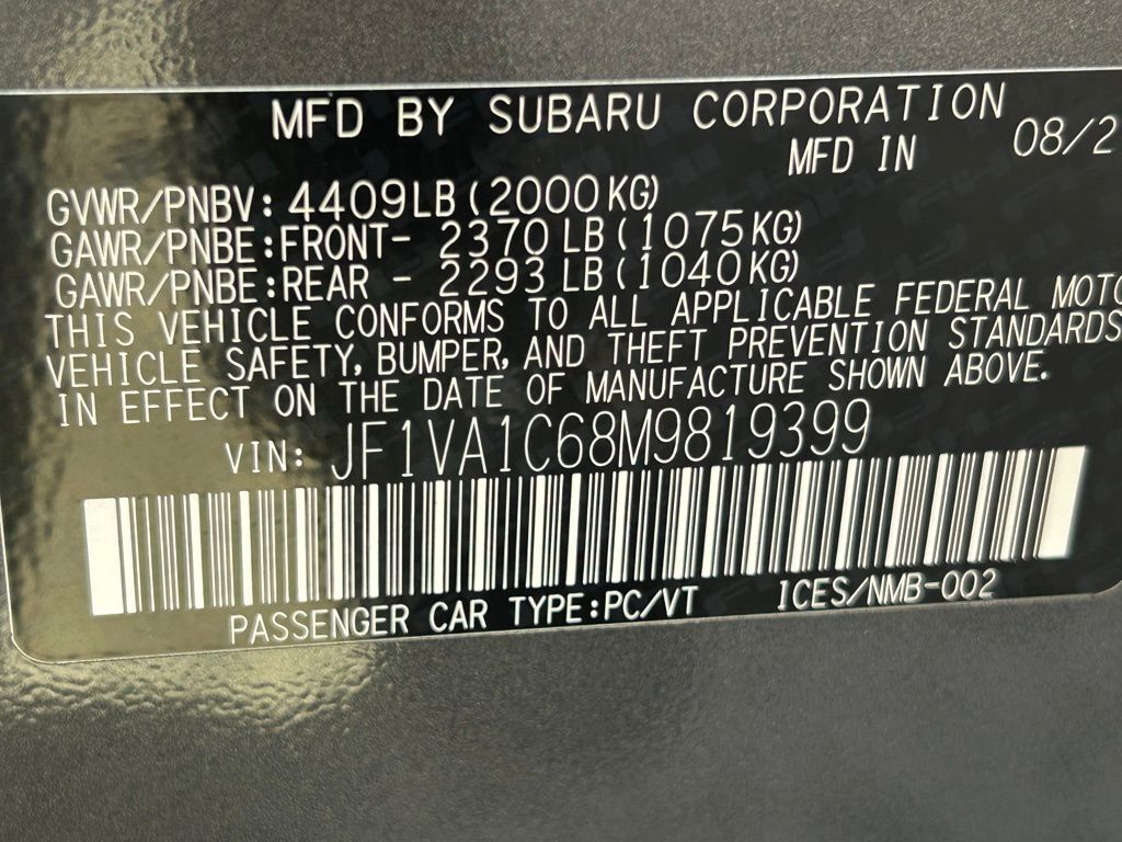 2021 Subaru WRX Premium Tampa FL