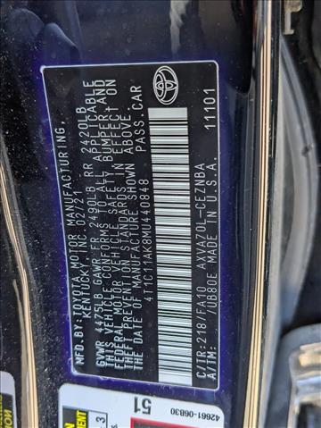 2021 Toyota Camry LE Roseville CA