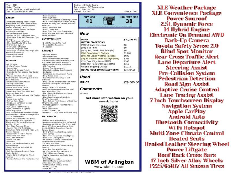 2021 Toyota RAV4 Hybrid XLE AWD 2021 Toyota RAV4 Hybrid XLE AWD