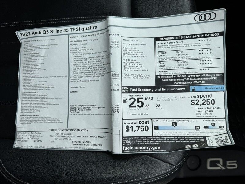 2022 Audi Q5 quattro Premium Plus S Line 45 TFSI