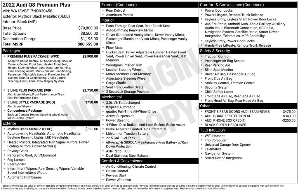 2022 Audi Q8 55 Premium Plus Lakeland FL