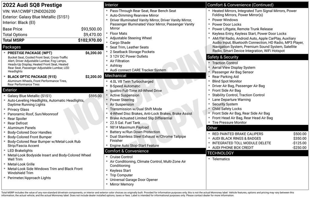 2022 Audi SQ8 4.0T Prestige Lakeland FL