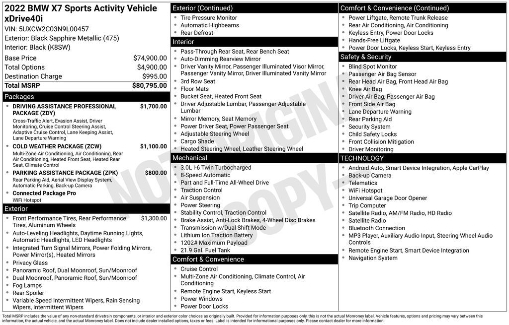 2022 BMW X7 xDrive40i San Clemente CA