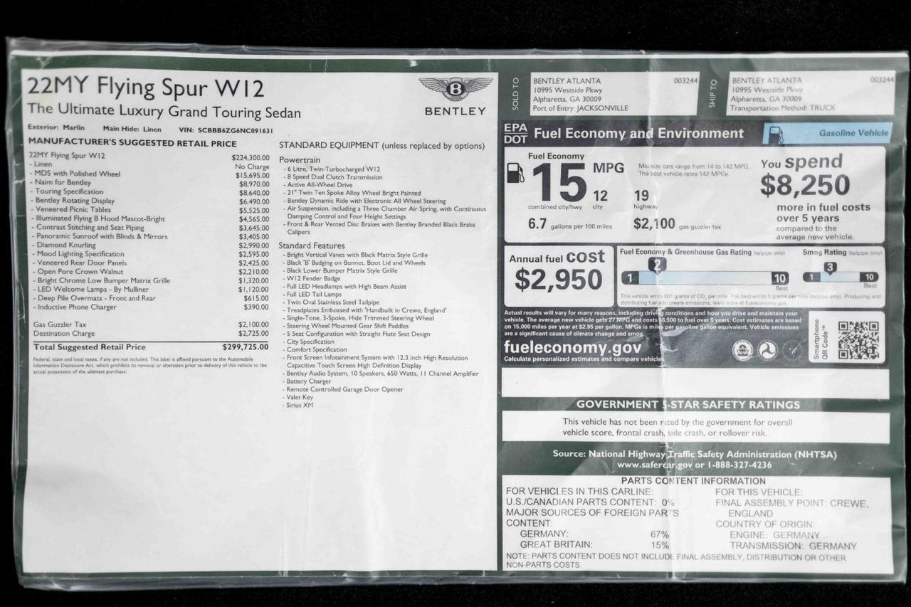 2022 Bentley Flying Spur W12 Marietta GA 2022 Bentley Flying Spur W12 Marietta GA