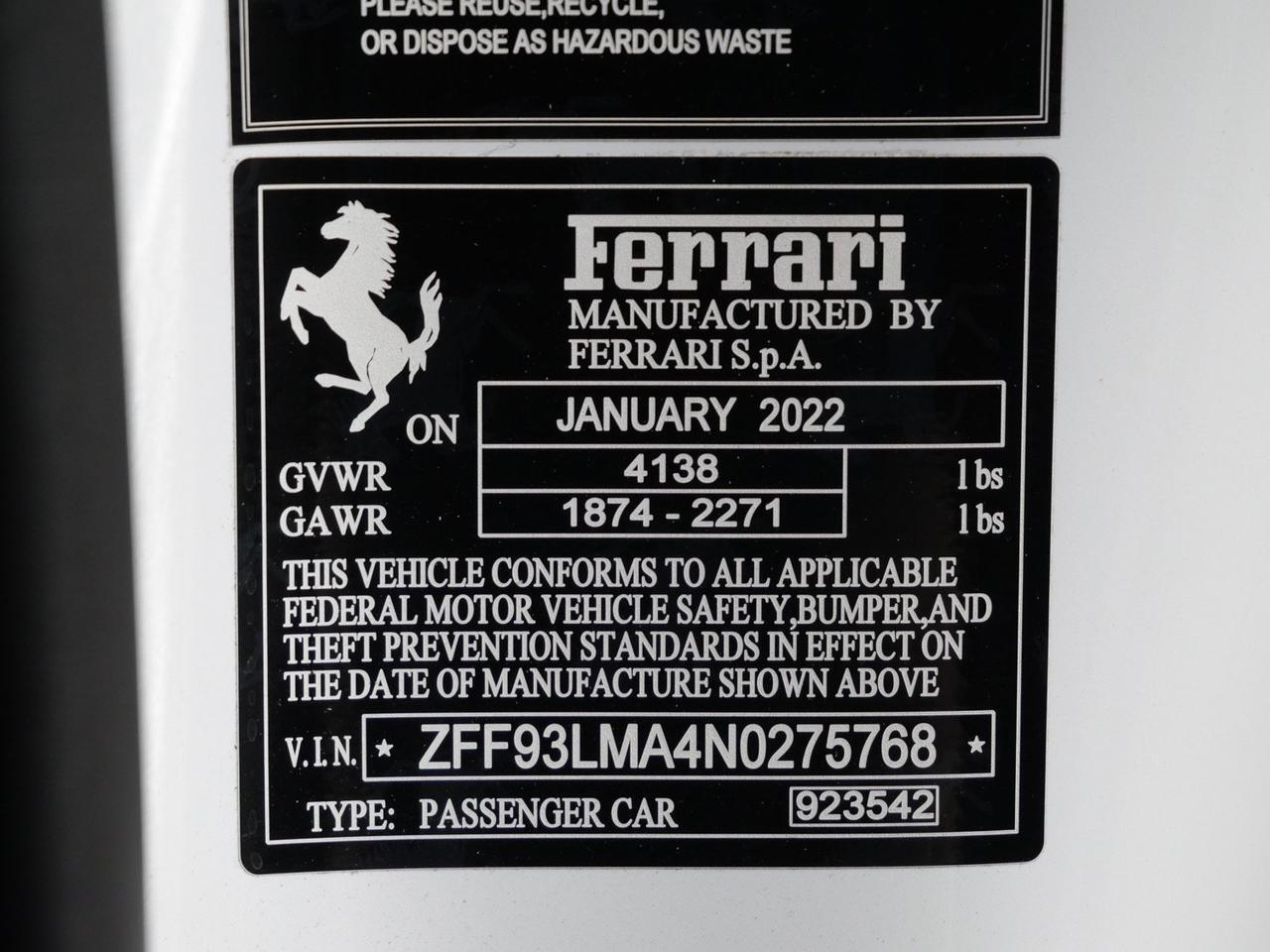 2022 Ferrari F8 Spider Lawrence KS