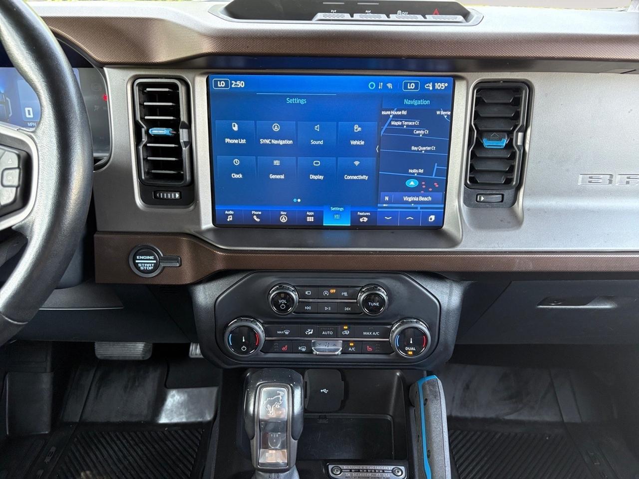 2022 Ford Bronco Outer Banks, LIFTED, RUNNING BOARDS, TOW PACKAGE, 360 BACKUP CAMERA, REMOTE START, SOFT TOP, AUTO START/STOP, NAVIGATION, HEATED STEERING WHEEL & SEATS, ONLY 32K MILES, CLEAN CARFAX, RIDE ON THE WILD SIDE! Virginia Beach VA 2022 Ford Bronco Outer Banks, LIFTED, RUNNING BOARDS, TOW PACKAGE, 360 BACKUP CAMERA, REMOTE START, SOFT TOP, AUTO START/STOP, NAVIGATION, HEATED STEERING WHEEL & SEATS, ONLY 32K MILES, CLEAN CARFAX, RIDE ON THE WILD SIDE! Virginia Beach VA