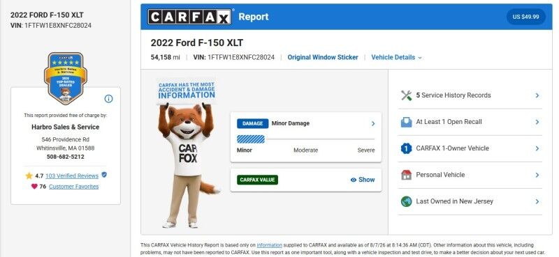 2022 Ford F-150 XLT - 1 OWNER - MAX TOW PACKAGE Webster MA 2022 Ford F-150 XLT - 1 OWNER - MAX TOW PACKAGE Webster MA