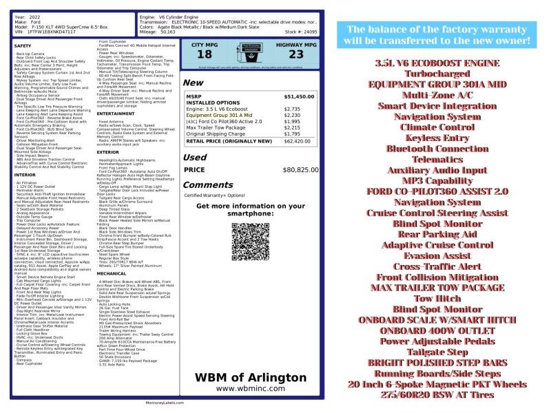 2022 Ford F-150 XLT SuperCrew 4WD 2022 Ford F-150 XLT SuperCrew 4WD