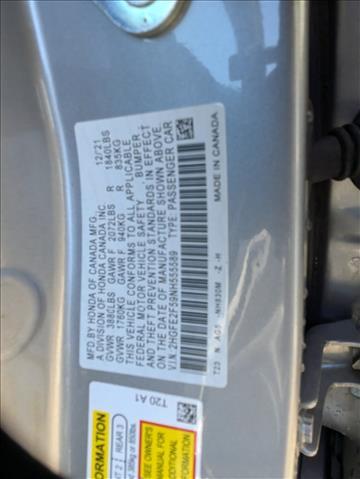 2022 Honda Civic Sedan Sport Roseville CA
