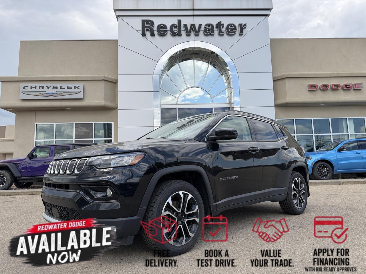 2022 Jeep Compass Limited 4x4 | Low KMs | Pano Sunroof | Alpine Audio | Heated Leather Seats | Remote Start 2022 Jeep Compass Limited 4x4 | Low KMs | Pano Sunroof | Alpine Audio | Heated Leather Seats | Remote Start