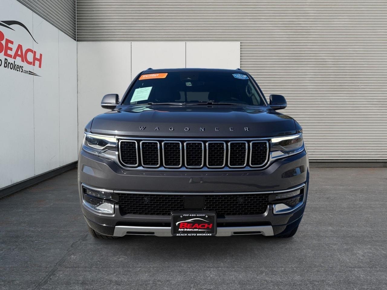 2022 Jeep Wagoneer Series II, HEATED AND VENTILATED SEATS, HEATED STEERING WHEEL, MOONROOF, APPLE CARPLAY/ANDROID AUTO, ALPINE SPEAKERS, BACKUP CAMERA, WIFI, NAVIGATION, WIRELESS CHARGING PAD, HEATED EXTERIOR MIRRORS, THIS IS A GREAT VEHICLE FOR A GREAT PRICE! Norfolk VA 2022 Jeep Wagoneer Series II, HEATED AND VENTILATED SEATS, HEATED STEERING WHEEL, MOONROOF, APPLE CARPLAY/ANDROID AUTO, ALPINE SPEAKERS, BACKUP CAMERA, WIFI, NAVIGATION, WIRELESS CHARGING PAD, HEATED EXTERIOR MIRRORS, THIS IS A GREAT VEHICLE FOR A GREAT PRICE! Norfolk VA