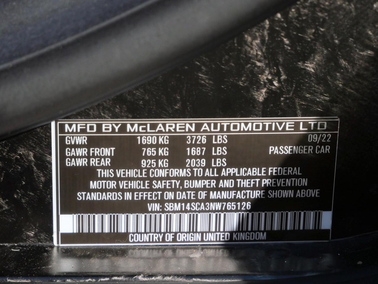 2022 McLaren 765LT Lawrence KS