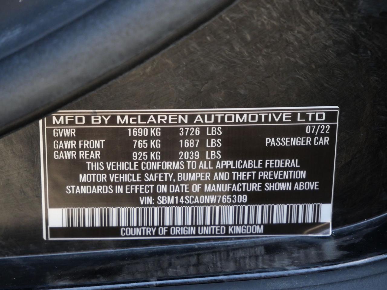 2022 McLaren 765LT Lawrence KS