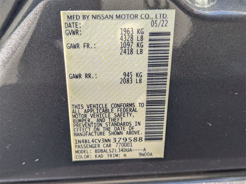 2022 Nissan Altima 2.5 SR Kennesaw GA 2022 Nissan Altima 2.5 SR Kennesaw GA