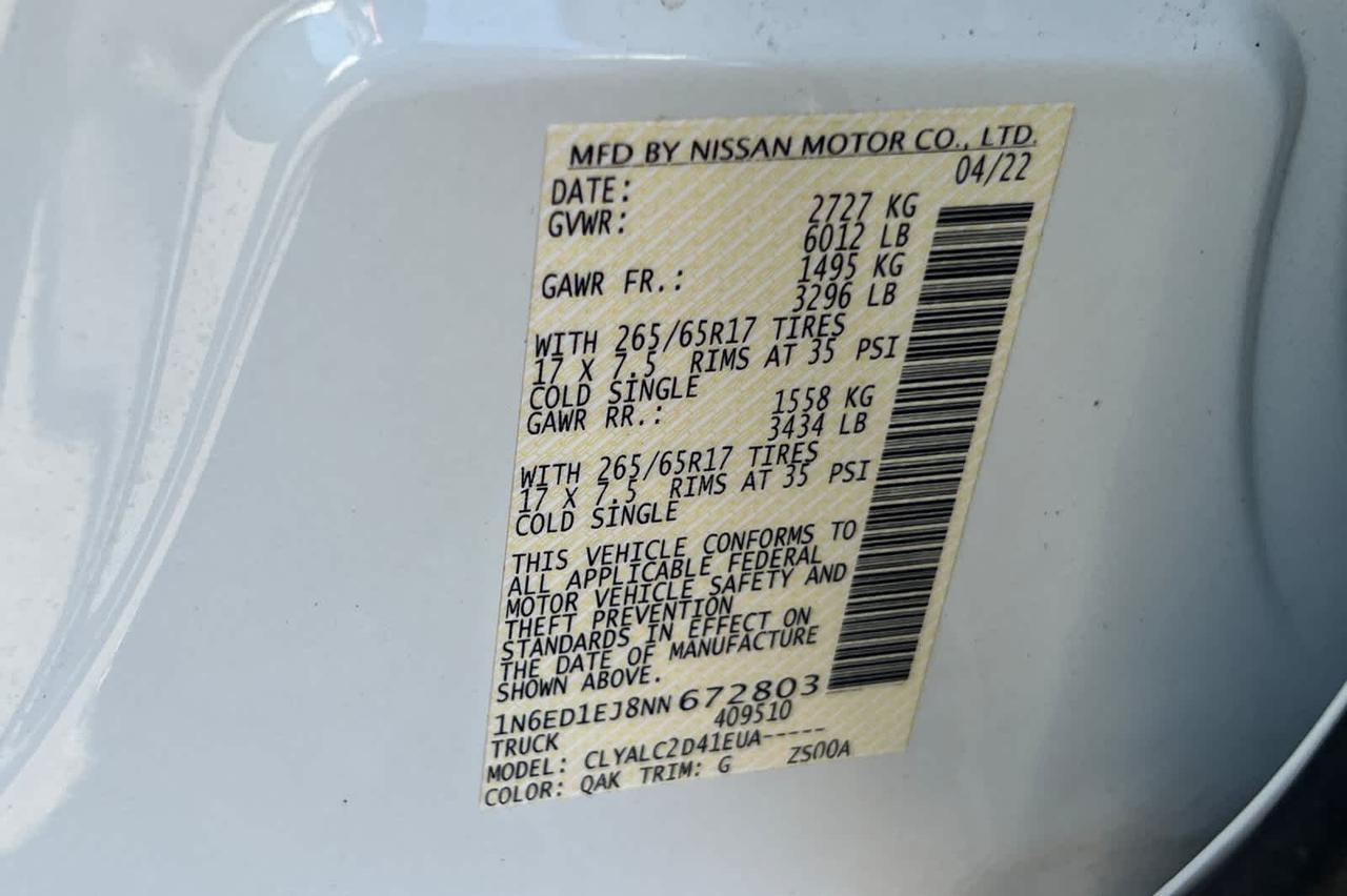 2022 Nissan Frontier SV Roseville CA