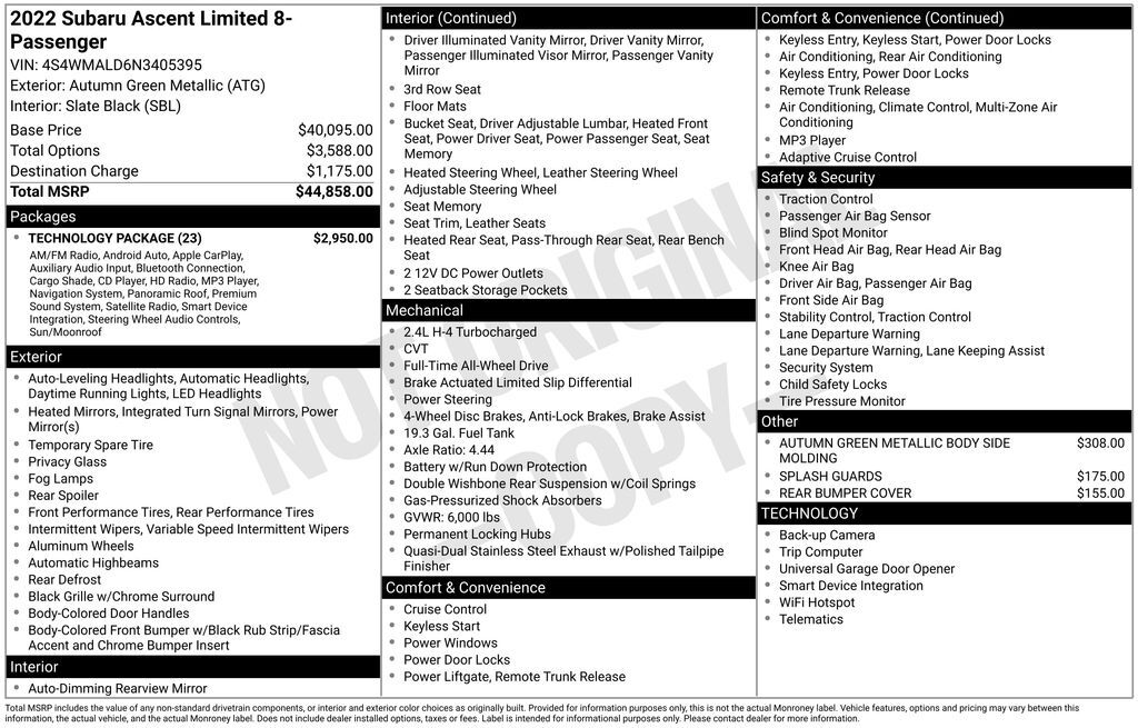 2022 Subaru Ascent Limited Lakeland FL