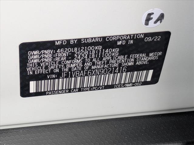 2022 Subaru WRX Premium Roseville CA